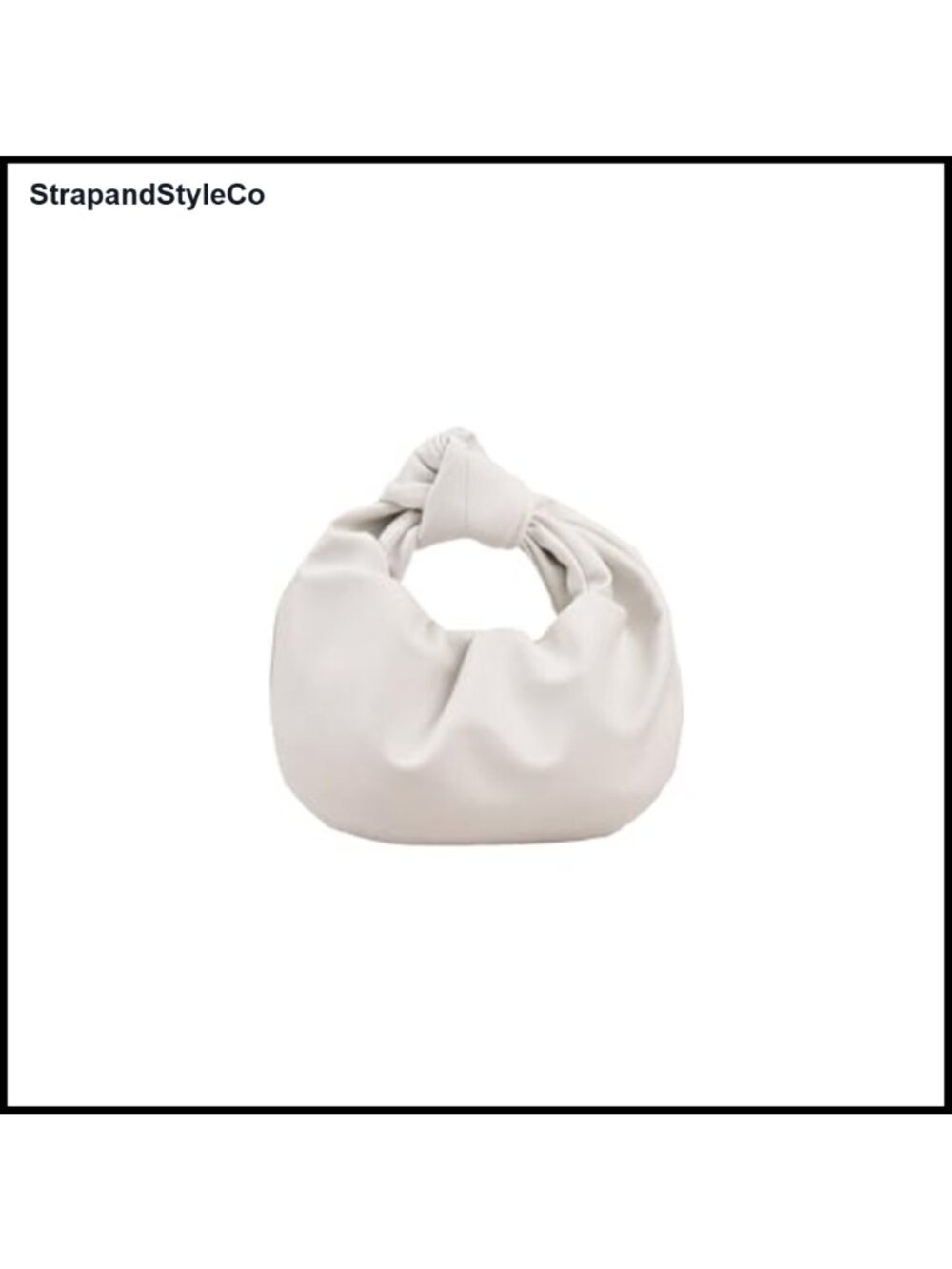 Cute Ruched Twist PU Leather Clutch Purse Handbag Magnetic Closure